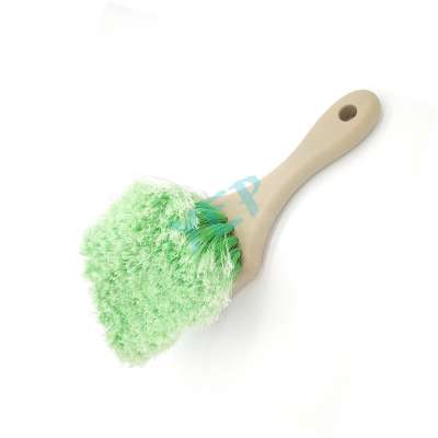 Yep Soft and Gentle Bristles Cleaning Body & Wheel Flagged Tip Short Handle Car Care Wash Brush