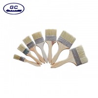 Universal Long Wooden Handle Flat Paint Brushes with Different Types