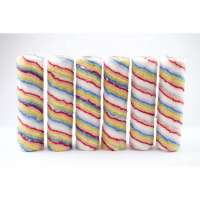 Good Quality Rainbow Stripes Polyester Paint Roller Brush Fabric Cover for Wall Decoration